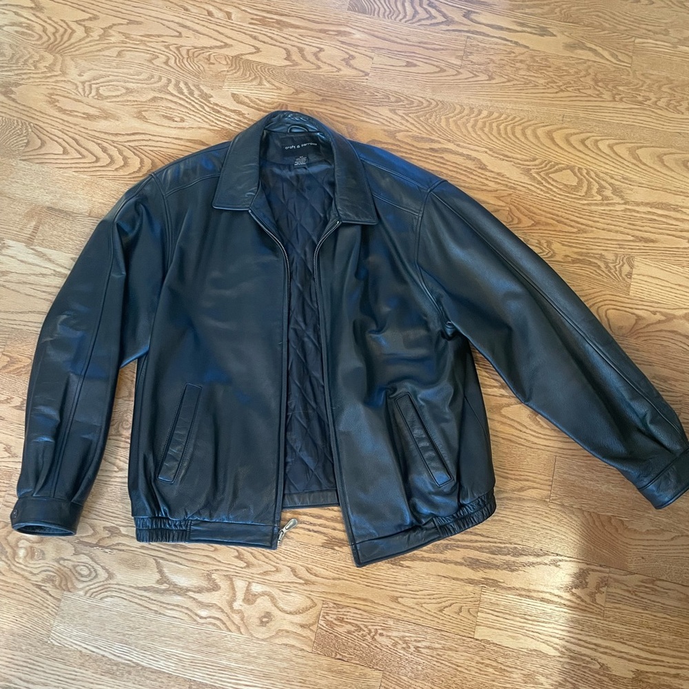 Men’s leather jacket XL tall